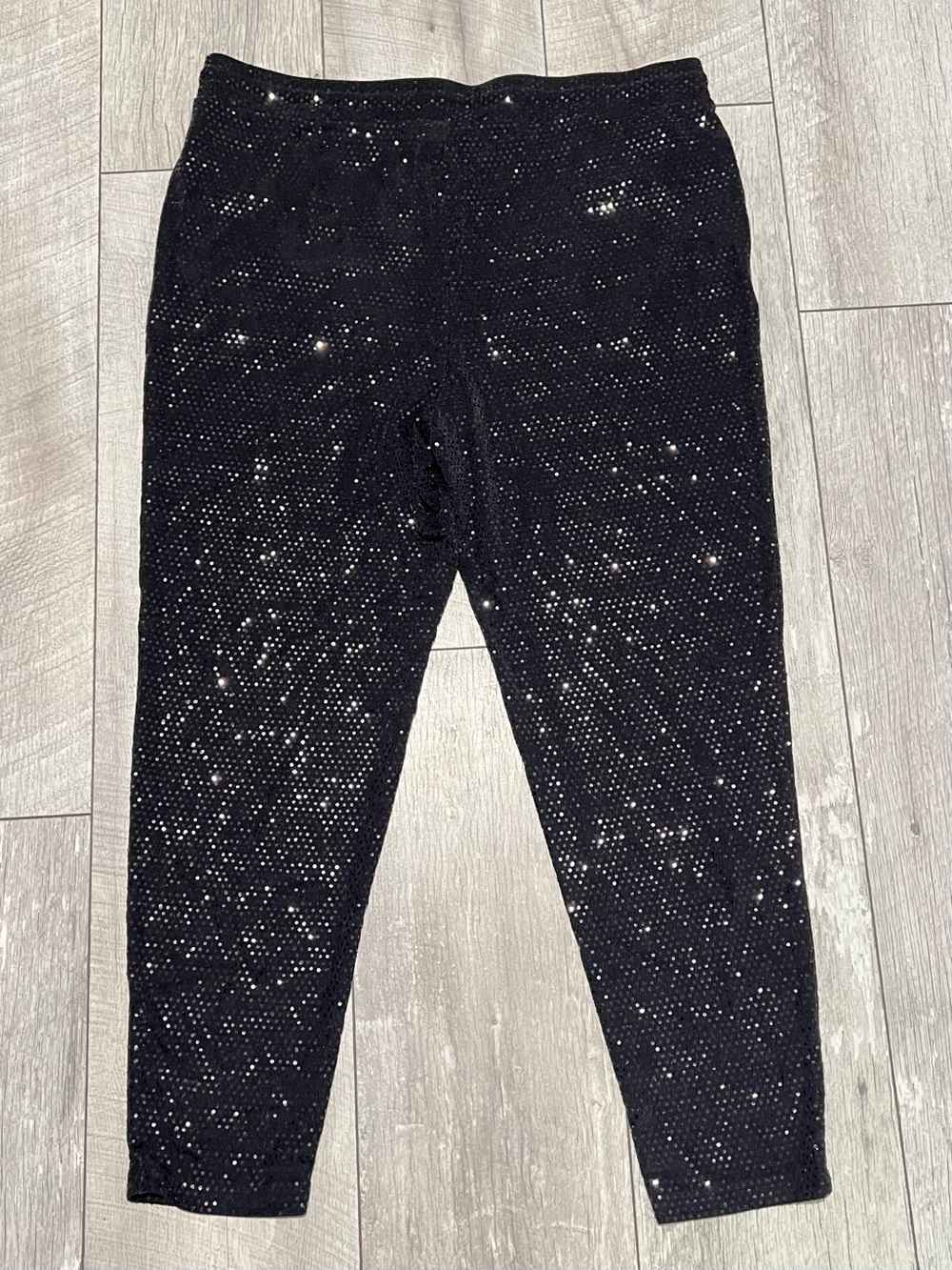 Black Sequin Jogger Pants